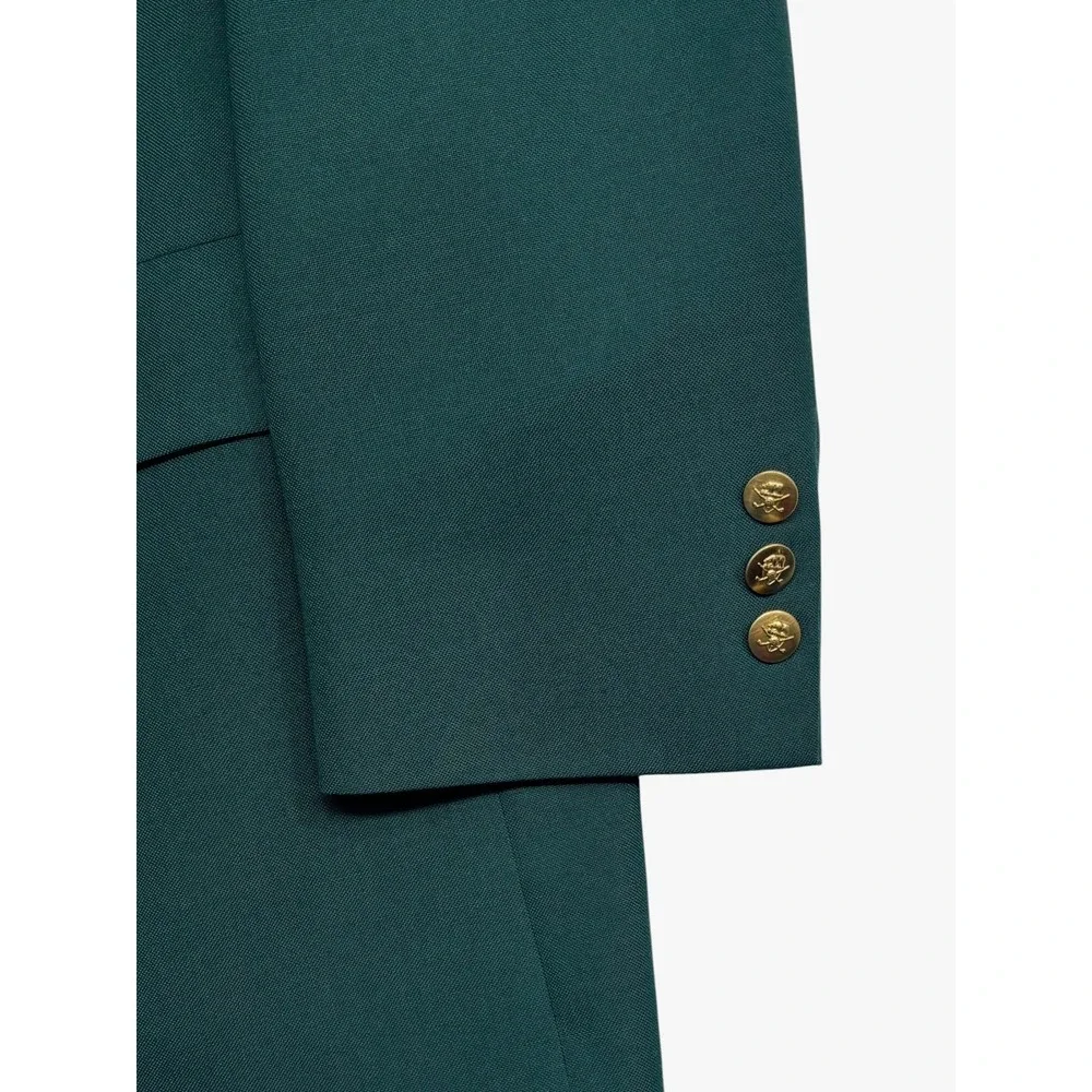vtg Jack Nicklaus 44R Green Jacket Blazer Masters Sport Coat Gold Buttons USA